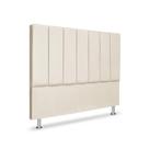 Cabeceira Estofada Cama Box Casal 140 cm Carla Premium - Veludo Bege Claro