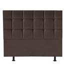Cabeceira Estofada Cama Box Casal 140cm Espanha material sintético Marrom- MABE MAGAZINE Cabeceira Estofada Cama Box Casal 140cm Espanha material sintético Marrom- MABE MAGAZINE