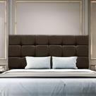 Cabeceira Estofada Cama Box Casal 160 Cm Costa Rica Suede Marrom