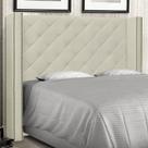 Cabeceira Estofada Cama Box Casal Alteza 140cm Corano Bege - Abmaza