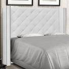 Cabeceira Estofada Cama Box Casal Alteza 140cm Corano Branco - Abmaza