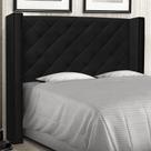 Cabeceira Estofada Cama Box Casal Alteza 140cm Corano Preto - Abmaza