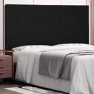 Cabeceira Estofada Cama Box Casal Aquilla 140cm Corano Preto - Abmaza Cabeceira Estofada Cama Box Casal Aquilla 140cm Corano Preto - Abmaza