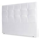 Cabeceira Estofada Cama Box Casal Fiorella 140cm Corino Branco - Desk Design