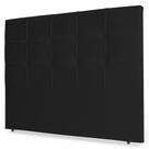 Cabeceira Estofada Cama Box Casal Fiorella 140cm Suede Preto - Desk Design