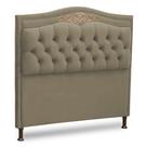 Cabeceira Estofada Cama Box Casal King Size Belize 195cm Corino Areia - Desk Design