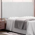 Cabeceira Estofada Cama Box Casal King Size Ravenna 195cm Corano Branco - Abmaza