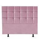 Cabeceira Estofada Cama Box Casal Queen 160cm Espanha Suede Rosa Bebe- MABE MAGAZINE