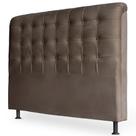 Cabeceira Estofada Cama Box Casal Queen Louise 160cm Suede Marrom - Desk Design