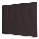 Cabeceira Estofada Cama Box Casal Queen Size Fiorella 160cm Corino Marrom Cacau - Desk Design