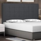 Cabeceira Estofada Cama Box Casal Queen Size Verona 160cm Suede Cinza - Abmaza