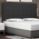 Cabeceira Estofada Cama Box Casal Queen Size Verona 160cm Suede Preto - Abmaza