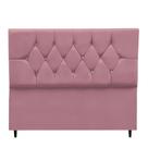Cabeceira Estofada Cama Box King 195 Cm Aurora Suede Rose