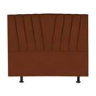 Cabeceira Estofada Cama Box King 195 Cm Louise Veludo terracota