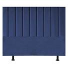 Cabeceira Estofada Cama Box King 195 Cm Paolla Suede azul Marinho Cabeceira Estofada Cama Box King 195 Cm Paolla Suede azul Marinho