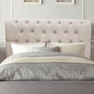 Cabeceira Estofada Cama Box king 195cm París Suede Bege- MABE MAGAZINE
