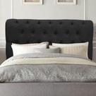 Cabeceira Estofada Cama Box Queen 160cm París material sintético Preto- Mabe Magazine
