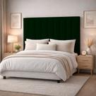 Cabeceira Estofada Cama Box Queen 1,60m Capri Suede Verde