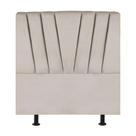 Cabeceira Estofada Cama Box Solteiro 100 Cm Louise Suede bege