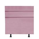 Cabeceira Estofada Cama Box Solteiro 100cm Argentina Suede Rosa Bebe- Mabe Magazine