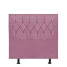 Cabeceira Estofada Cama Box Solteiro 100cm Istambul material sintético Rosa Bebe- MABE MAGAZINE