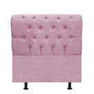 Cabeceira Estofada Cama Box Solteiro 100cm París Veludo Rosa Bebe- MABE MAGAZINE