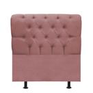 Cabeceira Estofada Cama Box Solteiro 100cm París Veludo Rose- MABE MAGAZINE