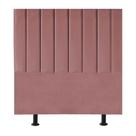 Cabeceira Estofada Cama Box Solteiro 90 Cm Alice Veludo Rosê
