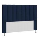 Cabeceira Estofada Cama Box Solteiro 90 cm Carla - Azul