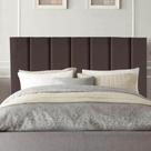 Cabeceira Estofada Cama Box Solteiro 90 Cm Maya material sintético E Frame marrom