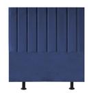 Cabeceira Estofada Cama Box Solteiro 90 Cm Paolla Veludo azul Marinho Cabeceira Estofada Cama Box Solteiro 90 Cm Paolla Veludo azul Marinho