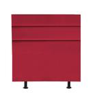 Cabeceira Estofada Cama Box Solteiro 90cm Argentina Suede Vermelho- MABE MAGAZINE