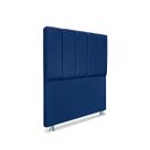 Cabeceira Estofada Cama Box Solteiro Carla 90cm Suede Luxo