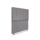Cabeceira Estofada Cama Box Solteiro Carla 90cm Suede Luxo