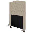 Cabeceira Estofada Cama Box Solteiro Greta 90cm com Frame Corano Bege - Desk Design Cabeceira Estofada Cama Box Solteiro Greta 90cm com Frame Corano Bege - Desk Design