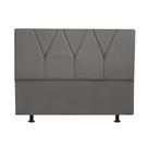 Cabeceira Estofada Cama Box Solteiro Jade 100cm Suede