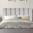 Cabeceira Estofada Cama Casal Box 140 Cm Maya Suede E Frame Cor:cinza Claro
