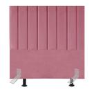 Cabeceira Estofada Cama Solteiro 100 Cm Luna Suede e Frame rosa