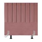 Cabeceira Estofada Cama Solteiro 90 Cm Lívia Veludo E Frame rosé