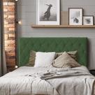 Cabeceira Estofada Capitonê Chicago 195cm Veludo Verde Cabeceira Estofada Capitonê Chicago 195cm Veludo Verde