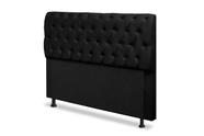 CABECEIRA ESTOFADA CAPITONE QUEEN PARIS PRETO 160x130 CM CABECEIRA ESTOFADA CAPITONE QUEEN PARIS PRETO 160x130 CM