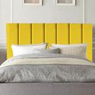 Cabeceira Estofada Carla 140cm Casal Para Cama Colchão Box Quarto Suede Amarelo - Aurora Line