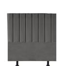 Cabeceira Estofada Carla 90cm Solteiro Para Cama Colchão Box Quarto Suede Cinza Escuro Grafite - Aurora Line