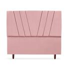 Cabeceira Estofada Casal Belgica 140 Suede Rosa