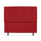 Cabeceira Estofada Casal Belgica 140 Suede Vermelho