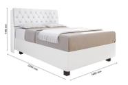 Cabeceira estofada casal box 138 framar isis com captone