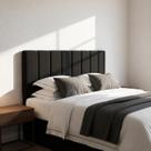 Cabeceira Estofada Casal Vertically de 140x60cm Cor Preta - Com Materiais de Alta Qualidade