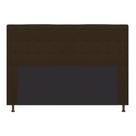 Cabeceira Estofada Dama Capitonê 160 cm para Cama Box Queen Suede Marrom para Quarto - AM Decor