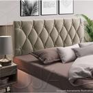 Cabeceira Estofada de Cama Box Casal 140 x 55 cm Paris Areia