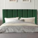 Cabeceira Estofada De Cama Casal Box 140 Cm Maya Suede E Frame verde